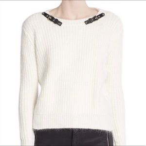 The Kooples White Angora Sweater